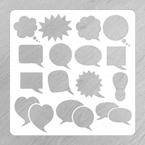 Трафарет Event Design Шрс-23, 15х15 см с тегами